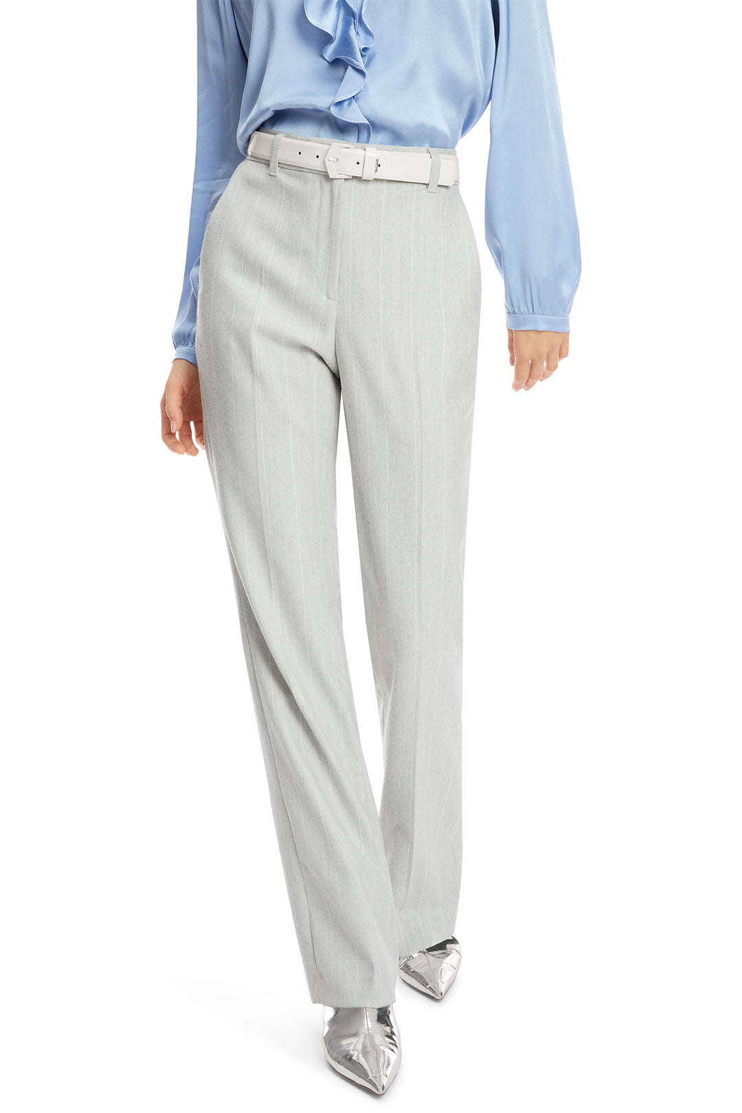 Marc Cain Collection Trousers High Waist Smoke Grey XC 81.54 W19 182 - Olivia Grace Fashion