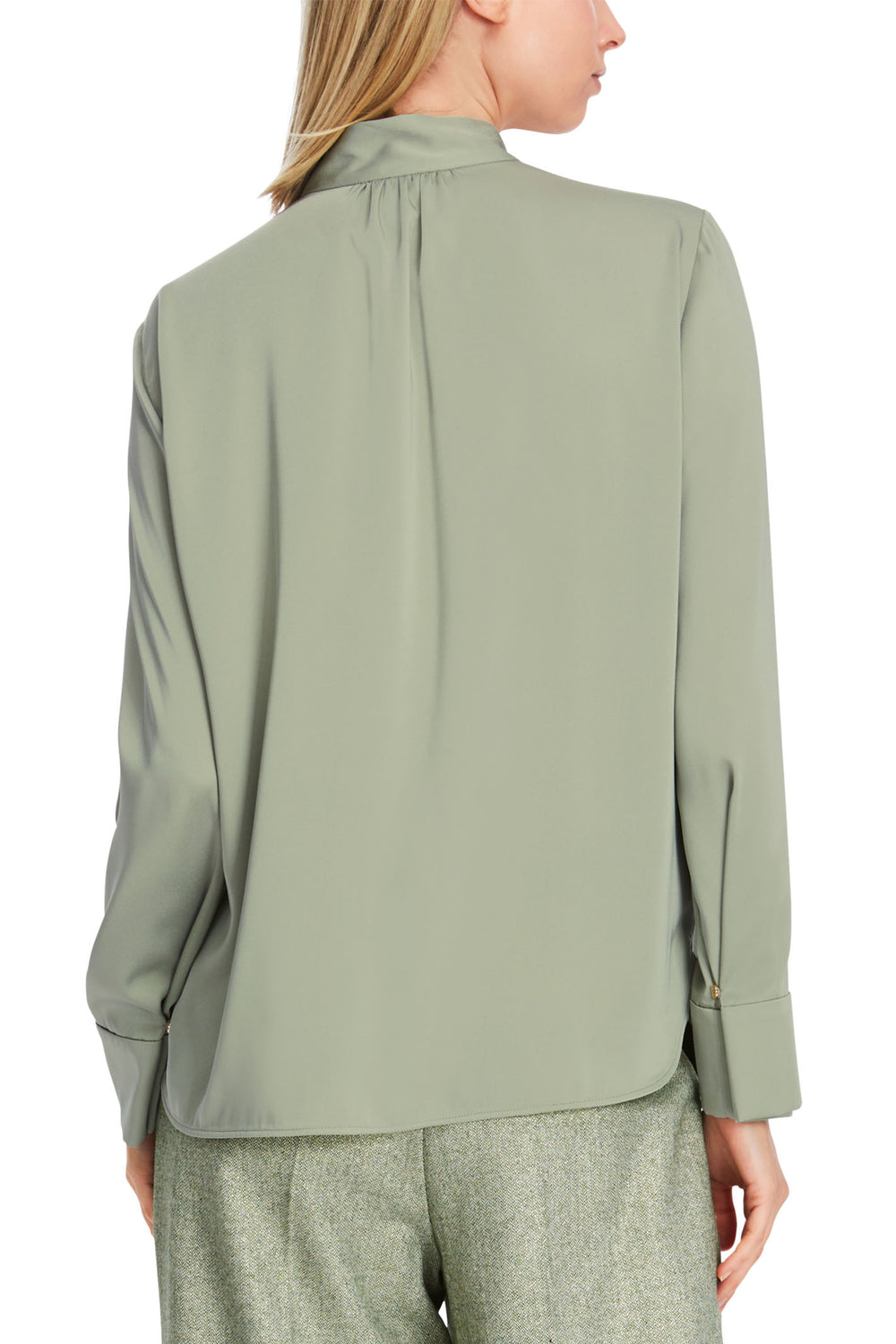 Marc Cain Collection XC 51.22 W08 Frozen Sage Green Blouse - Olivia Grace Fashion