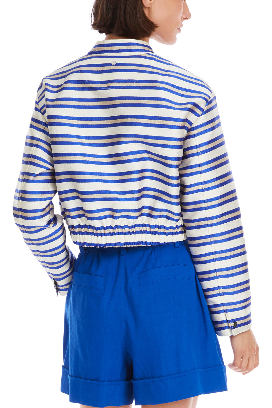 Marc Cain Collections Blue White Striped Short Jacket YC 31.14 W78 - Olivia Grace Fashion