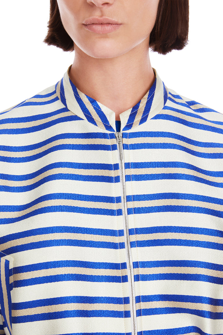 Marc Cain Collections Blue White Striped Short Jacket YC 31.14 W78 - Olivia Grace Fashion