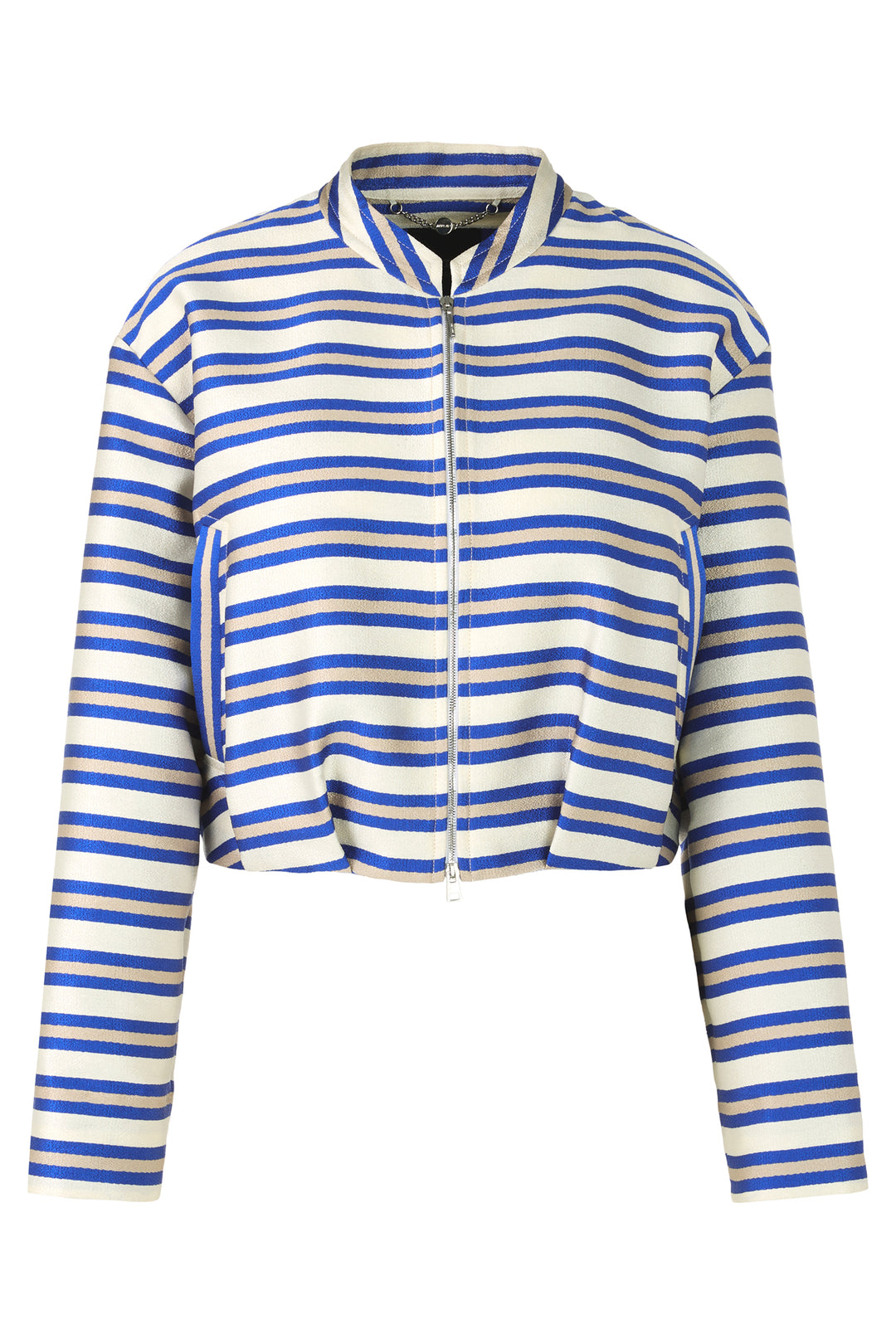 Marc Cain Collections Blue White Striped Short Jacket YC 31.14 W78 - Olivia Grace Fashion