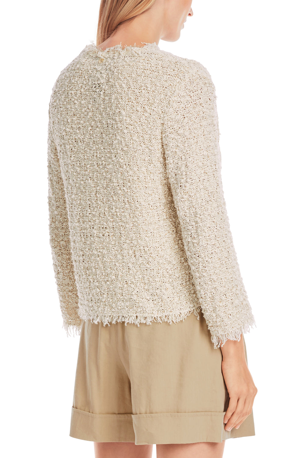 Marc Cain Collections Boucle Jacket Cappuccino Macaron YC 39.18 M148 608 - Olivia Grace Fashion