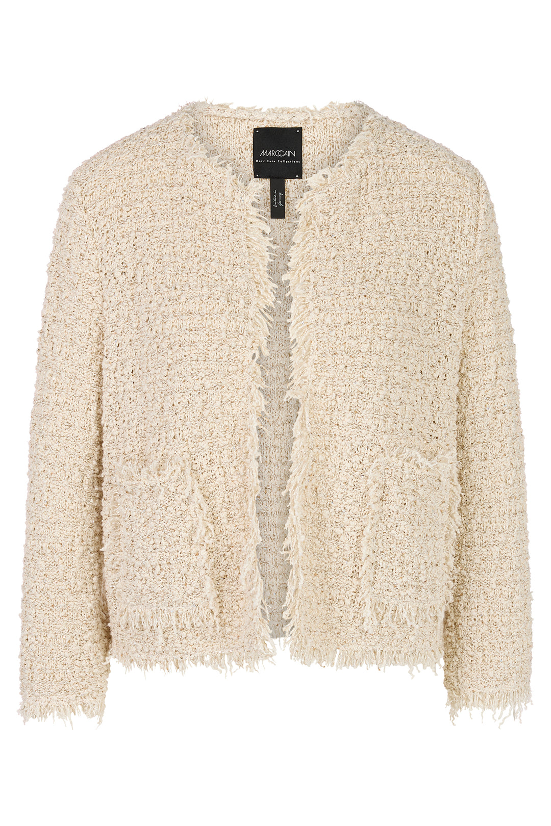 Marc Cain Collections Boucle Jacket Cappuccino Macaron YC 39.18 M148 608 - Olivia Grace Fashion