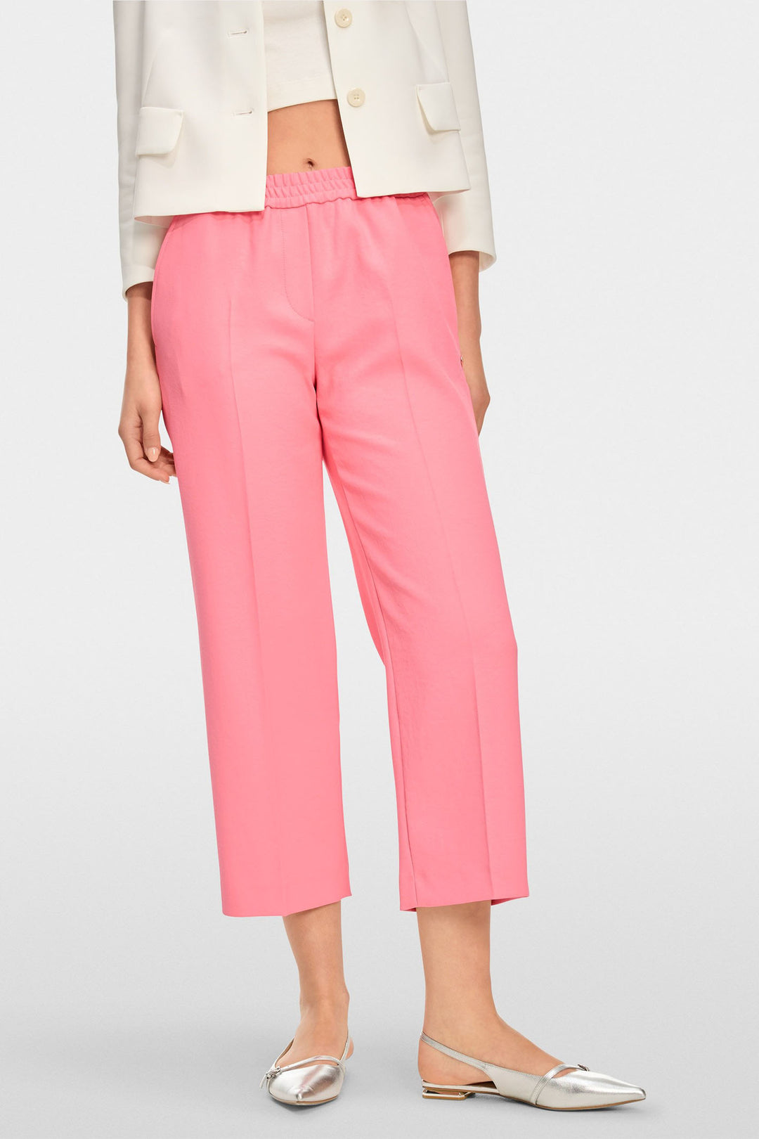 Marc Cain Collections Culotte Style Trousers Bright Candy Pink YC 81.21 W03 236 - Olivia Grace Fashions