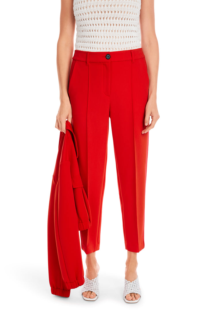 Marc Cain Collections Flame Red Crop Trousers YC 81.10 W44 - Olivia Grace Fashion