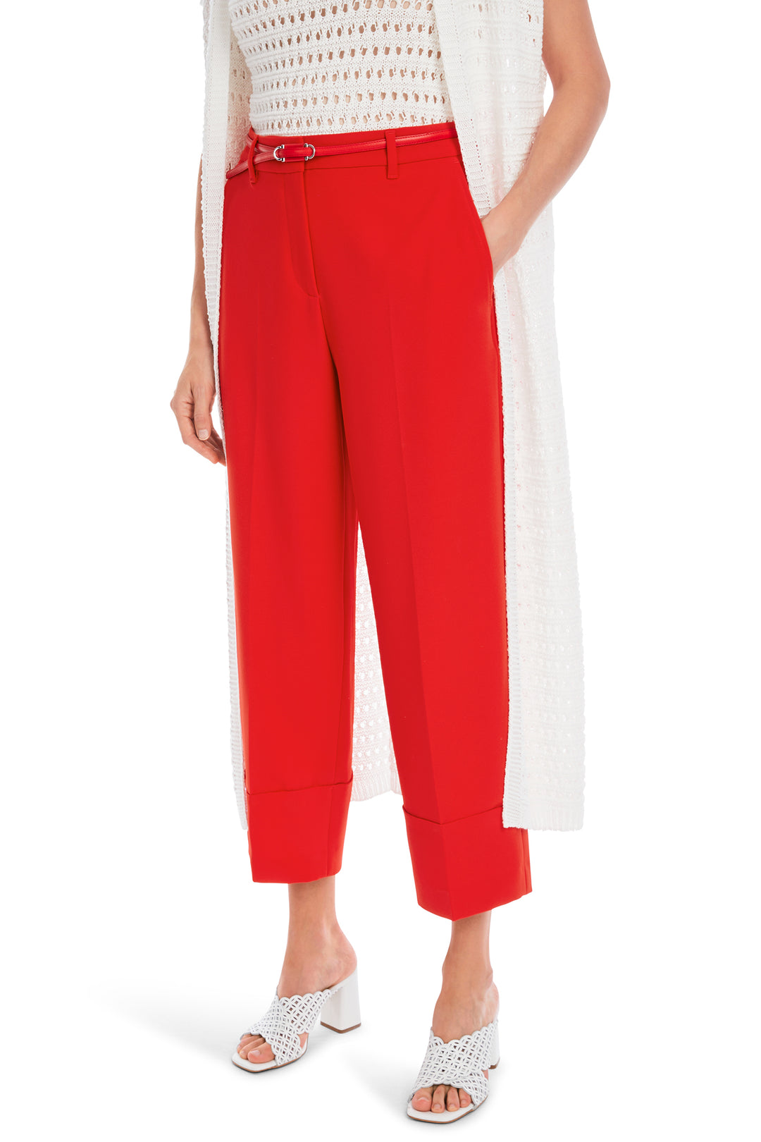 Marc Cain Collections Flame Red Trousers YC 81.67 W77 - Olivia Grace Fashion