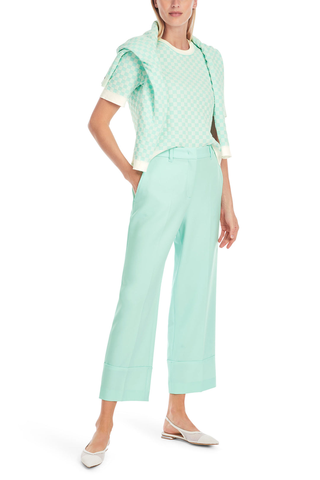 Marc Cain Collections Mint Green Andalusian Breeze Trousers YC 81.67 W77 - Olivia Grace Fashion