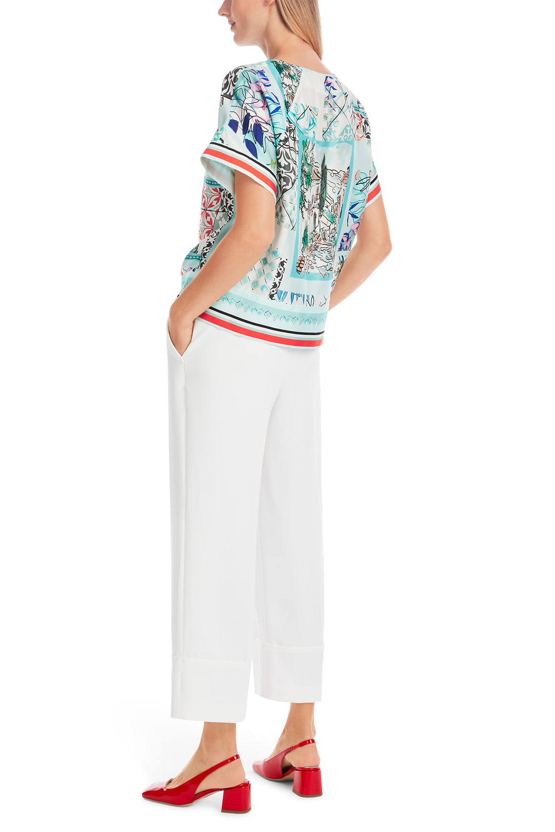 Marc Cain Collections Silk Blouse Andalusian Breeze Print YC 51.32 W75 - Olivia Grace Fashion