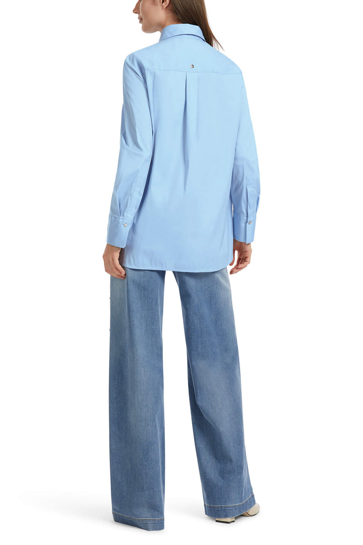 Marc Cain Collections VC 51.10 W71 321 Dark Summer Sky Blue Shirt - Olivia Grace Fashion