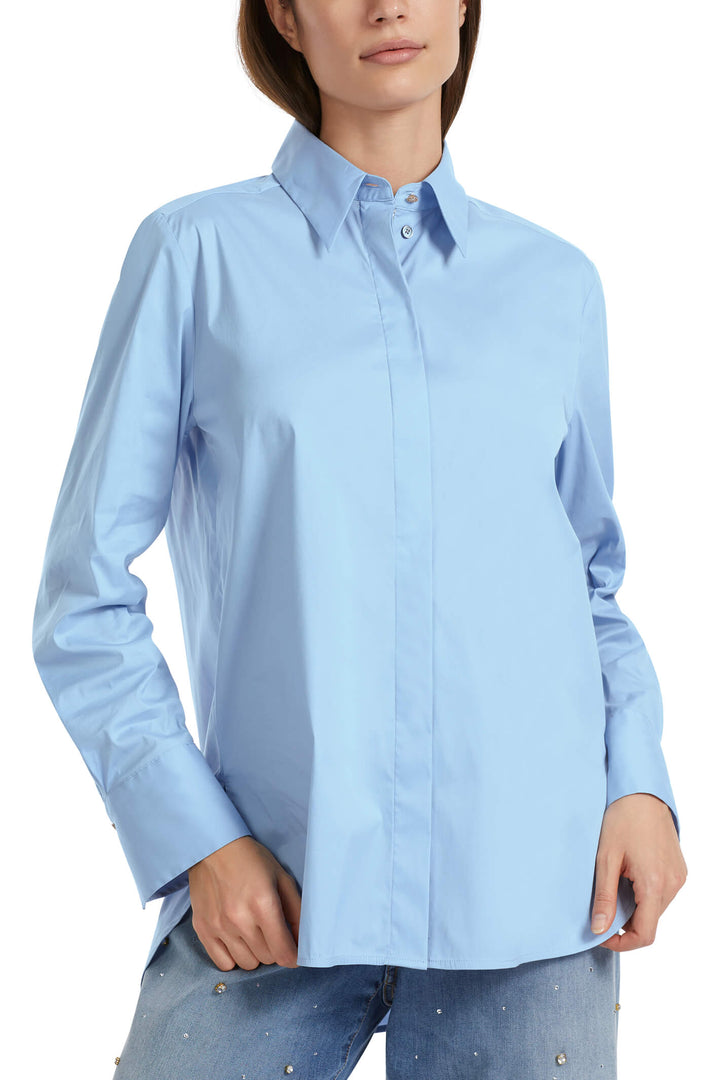 Marc Cain Collections VC 51.10 W71 321 Dark Summer Sky Blue Shirt - Olivia Grace Fashion