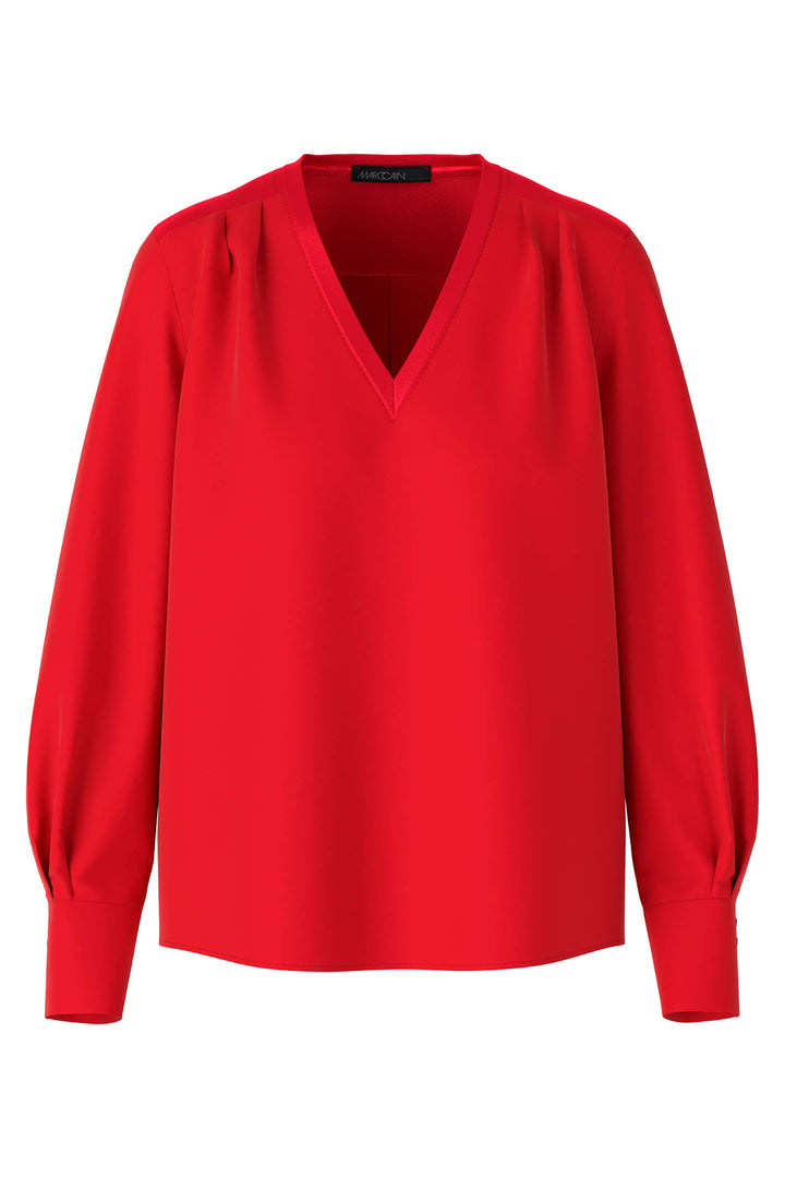 Marc Cain Collections VC 51.45 W01 270 Bright Fire Red Blouse - Olivia Grace Fashion