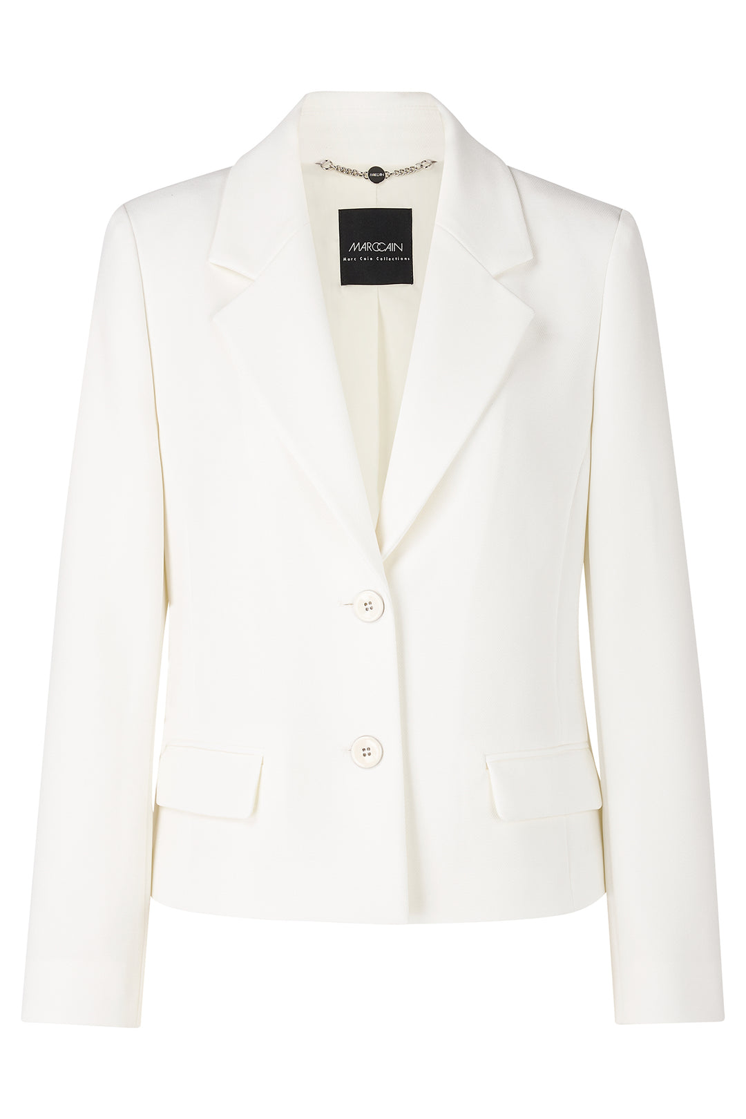 Marc Cain Collections White Two Button Jacket YC 34.35 W77 - Olivia Grace Fashion