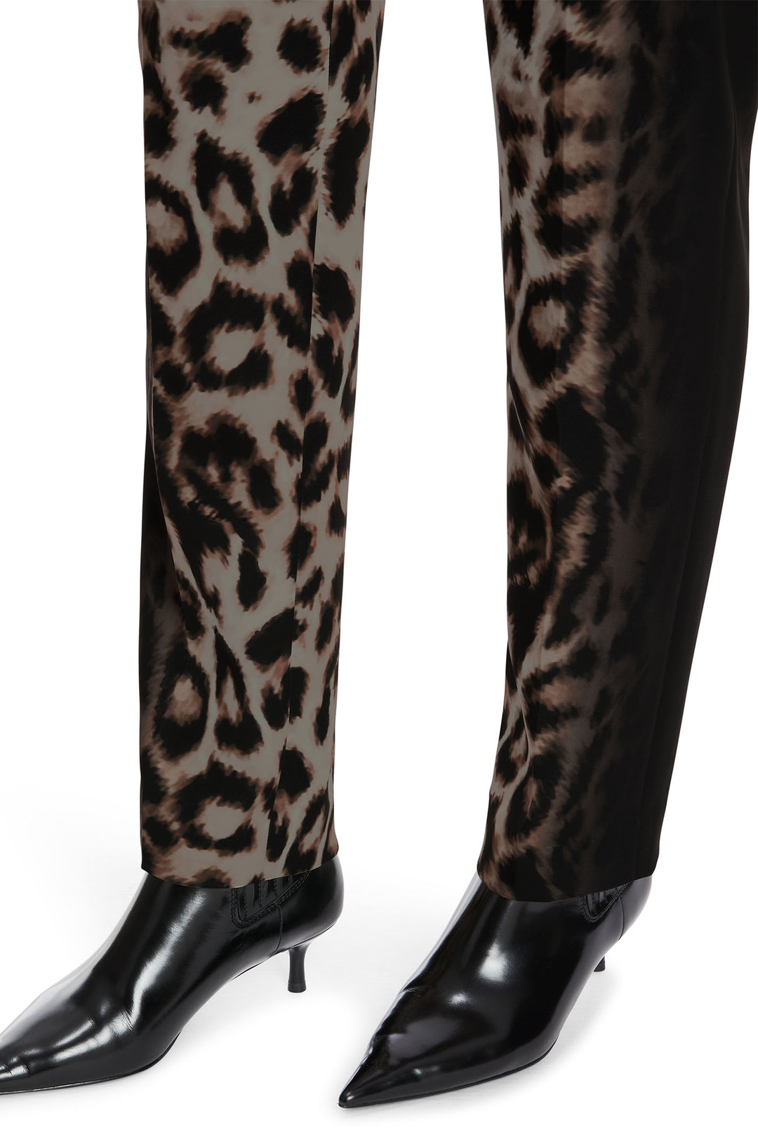 Marc Cain Glam Trousers Black Shiny Sand Animal Print XG 81.13 W16 625 - Olivia Grace Fashion