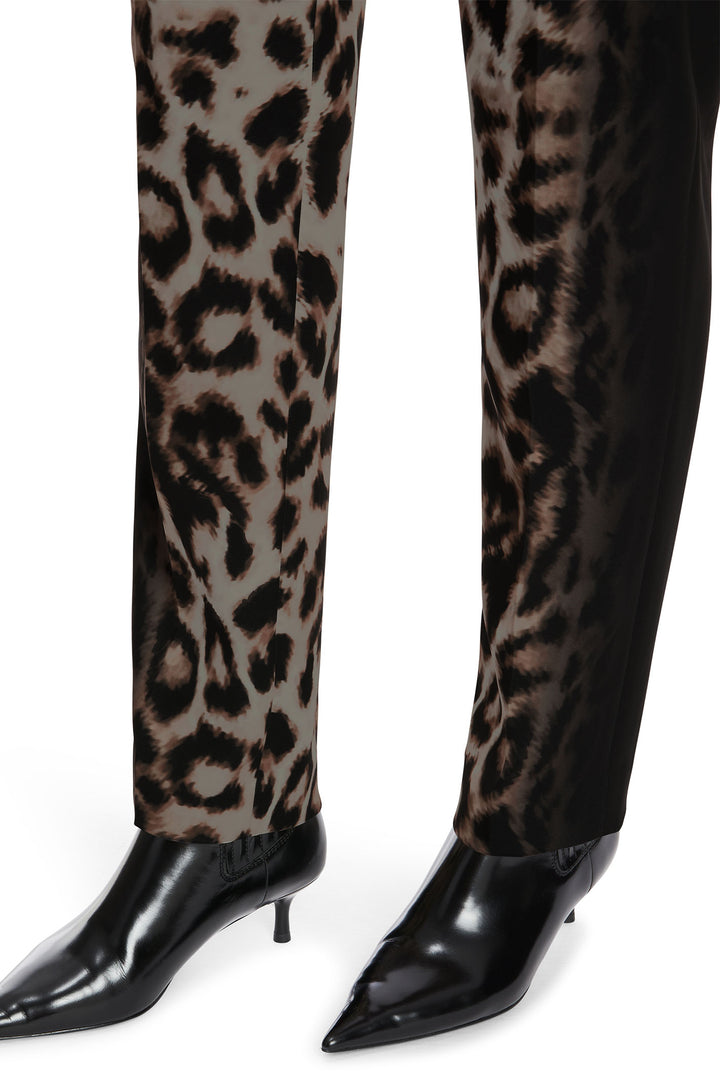 Marc Cain Glam Trousers Black Shiny Sand Animal Print XG 81.13 W16 625 - Olivia Grace Fashion