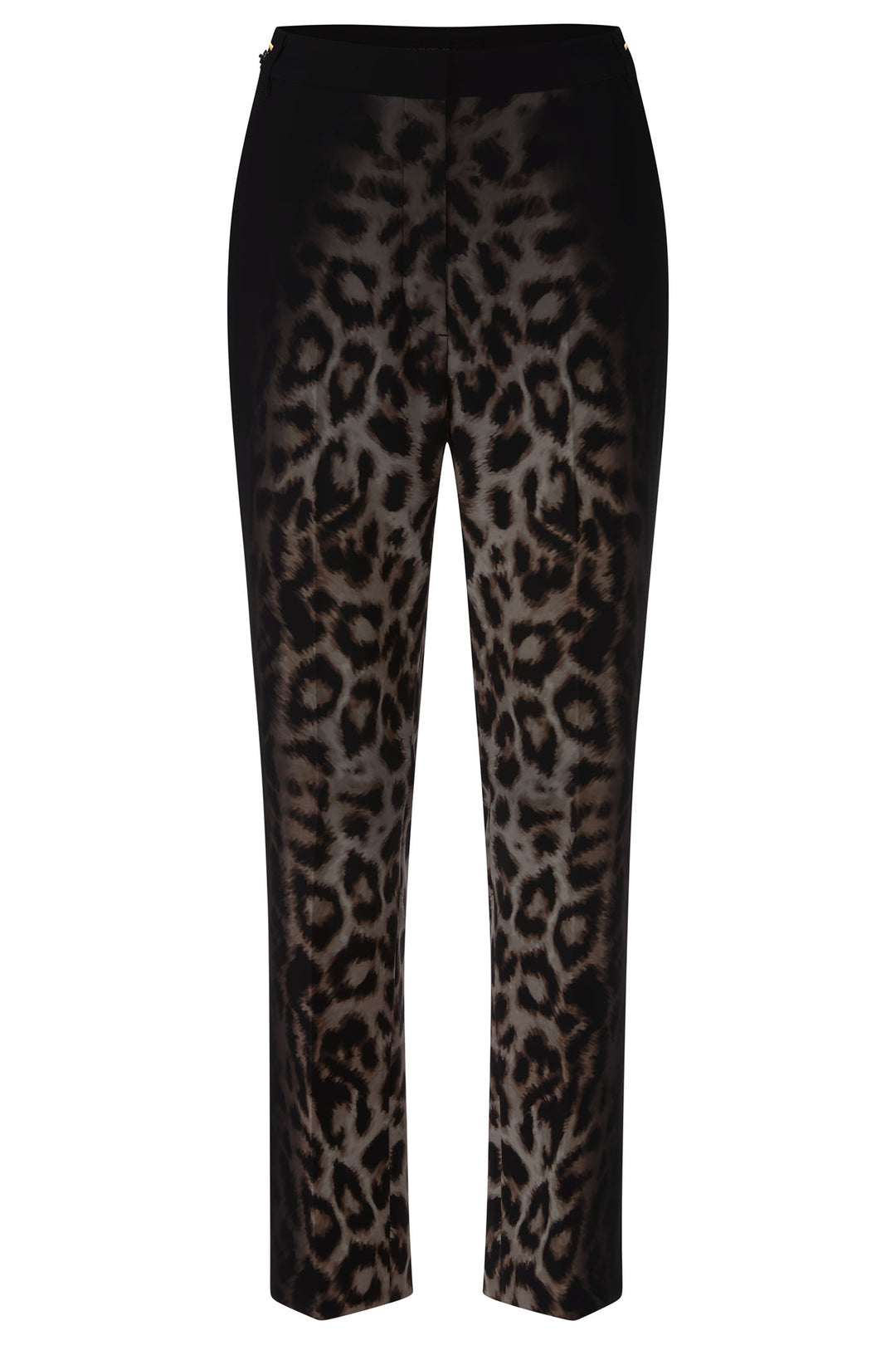 Marc Cain Glam Trousers Black Shiny Sand Animal Print XG 81.13 W16 625 - Olivia Grace Fashion