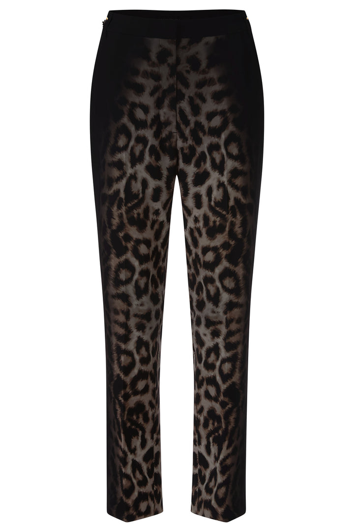 Marc Cain Glam Trousers Black Shiny Sand Animal Print XG 81.13 W16 625 - Olivia Grace Fashion