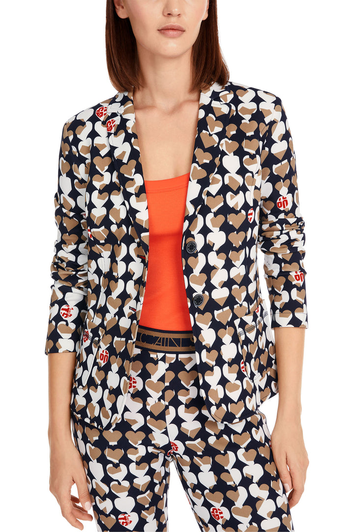 Marc Cain Sports Blazer Jacket Navy Print YS 34.08 J31 394 - Olivia Grace Fashion