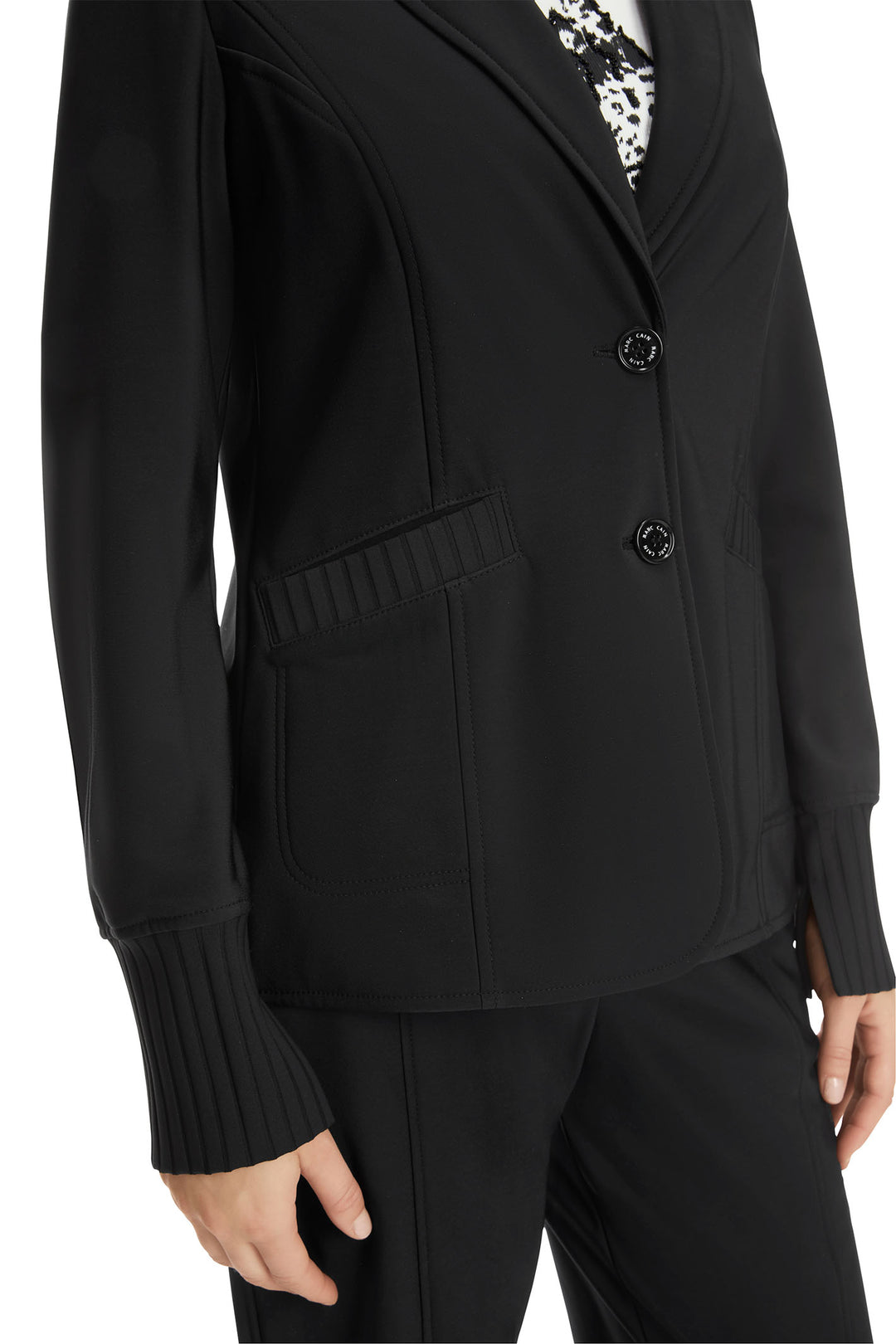 Marc Cain Sports Jacket Black Techno Stretch XS 34.14 J60 900 - Olivia Grace Fashion