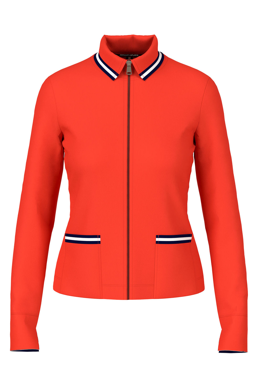 Marc Cain Sports Jacket Jersey Campari Red YS 31.12 J55 278 - Olivia Grace Fashion