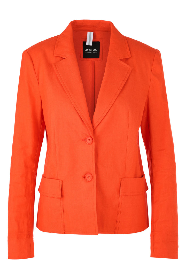 Marc Cain Sports Orange Two-Button Jacket YS 34.11 W03 483 - Olivia Grace Fashion