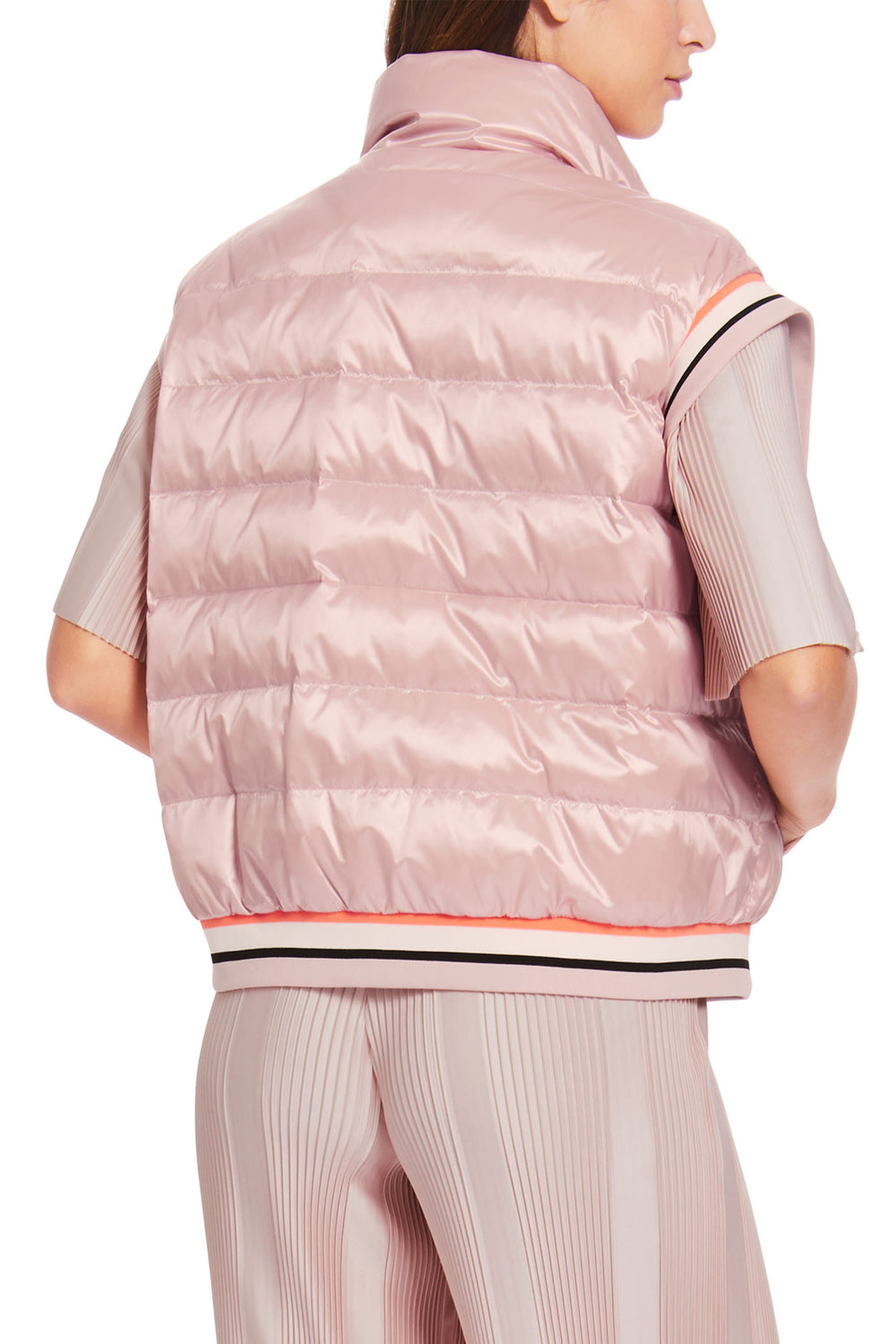 Marc Cain Sports Padded Gilet Rosewater Pink High Collar XS 37.01 W02 168 - Olivia Grace Fashion