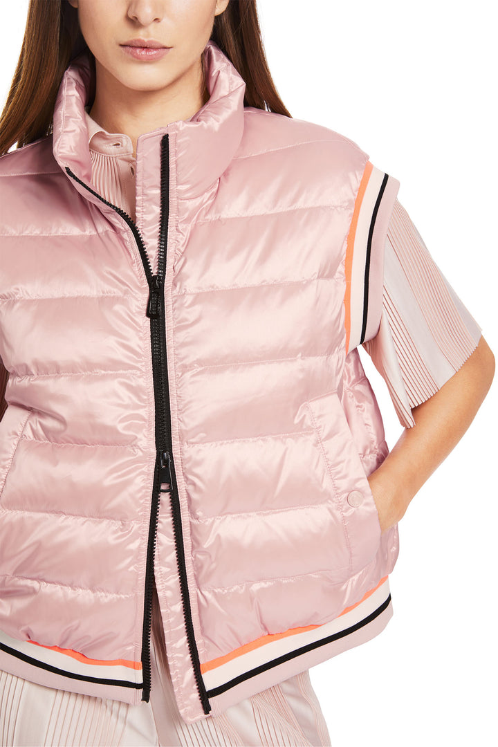 Marc Cain Sports Padded Gilet Rosewater Pink High Collar XS 37.01 W02 168 - Olivia Grace Fashion