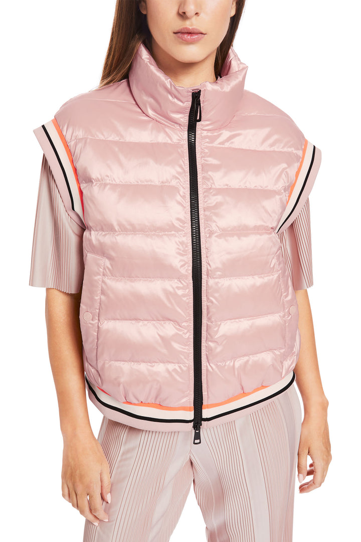 Marc Cain Sports Padded Gilet Rosewater Pink High Collar XS 37.01 W02 168 - Olivia Grace Fashion