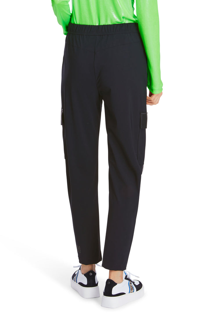 Marc Cain Sports Rieti Cargo Trousers Navy Midnight Blue XS 81.31 J29 395 - Olivia Grace Fashion