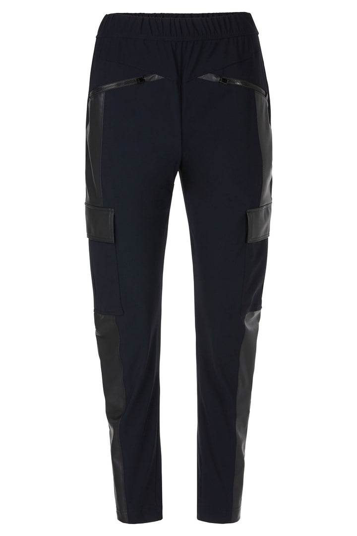 Marc Cain Sports Rieti Cargo Trousers Navy Midnight Blue XS 81.31 J29 395 - Olivia Grace Fashion