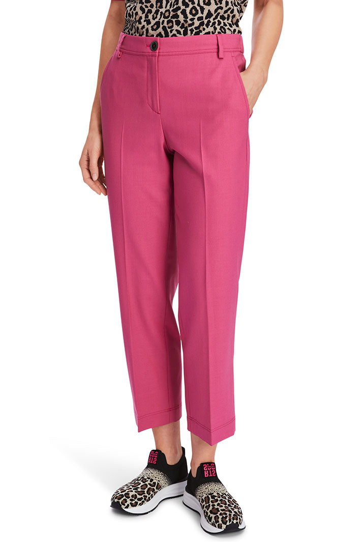 Marc Cain Sports Trousers Cropped Dragon Fruit Pink XS 81.16 W46 244 - Olivia Grace Fashion