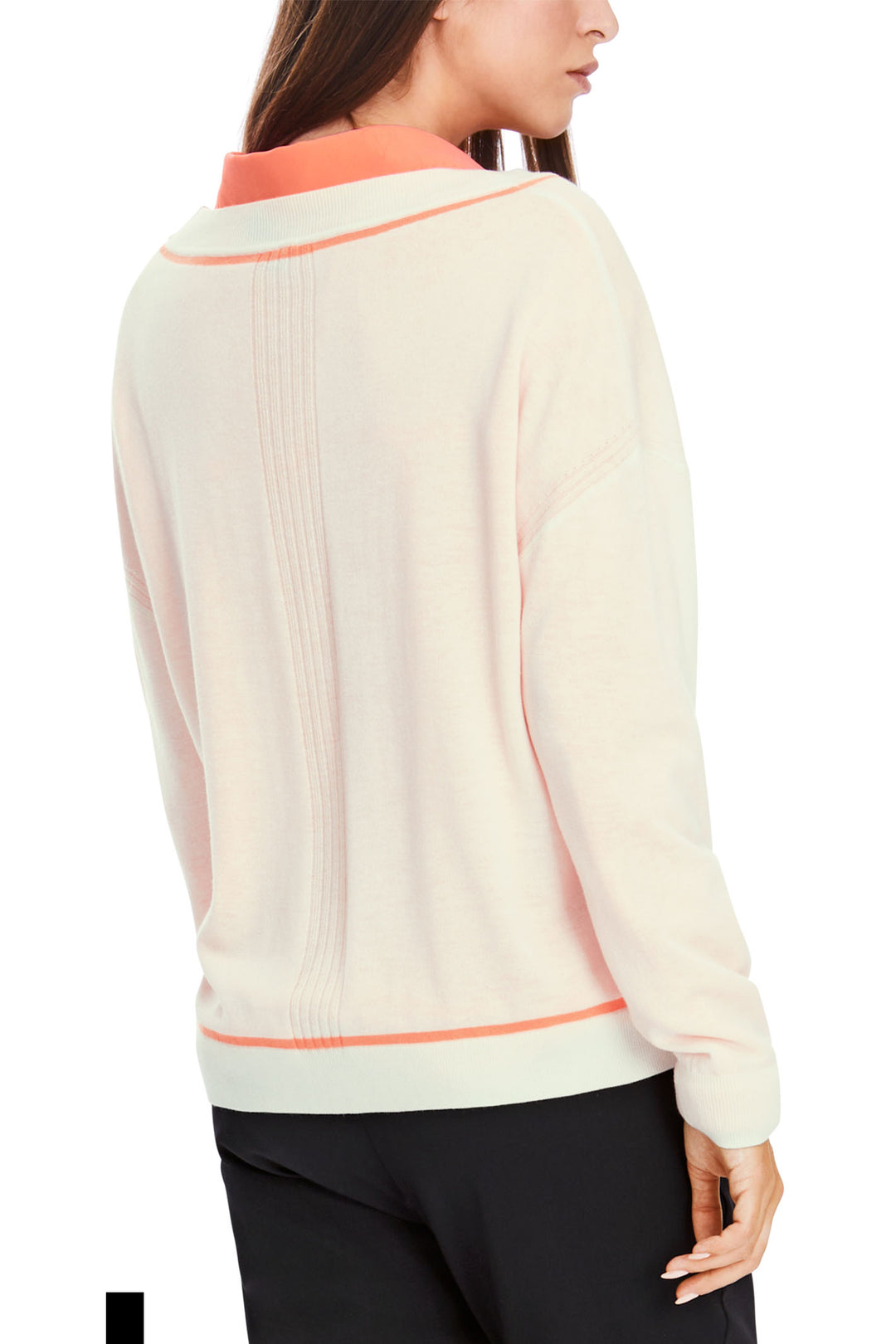 Marc Cain Sports V-Neck Jumper Off White XS 41.24 M80 110 - Olivia Grace Fashion