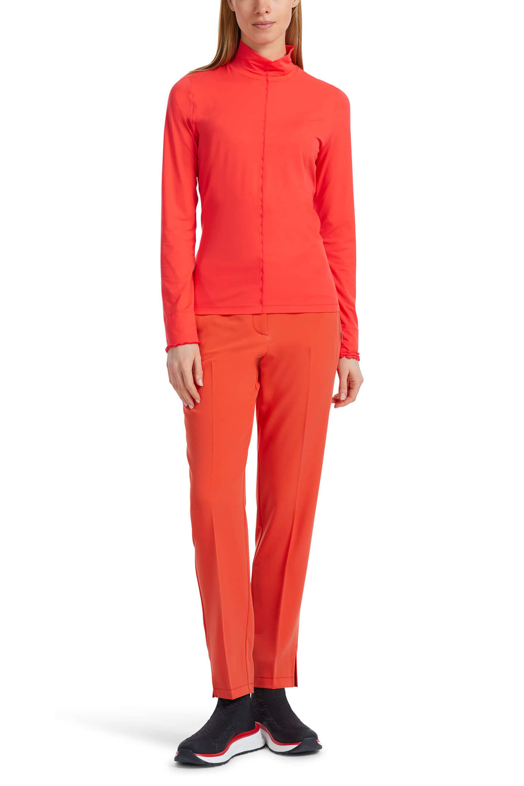 Marc Cain Sports VS 48.27 J18 278 Campari Orange Long Sleeve T-Shirt - Olivia Grace Fashion