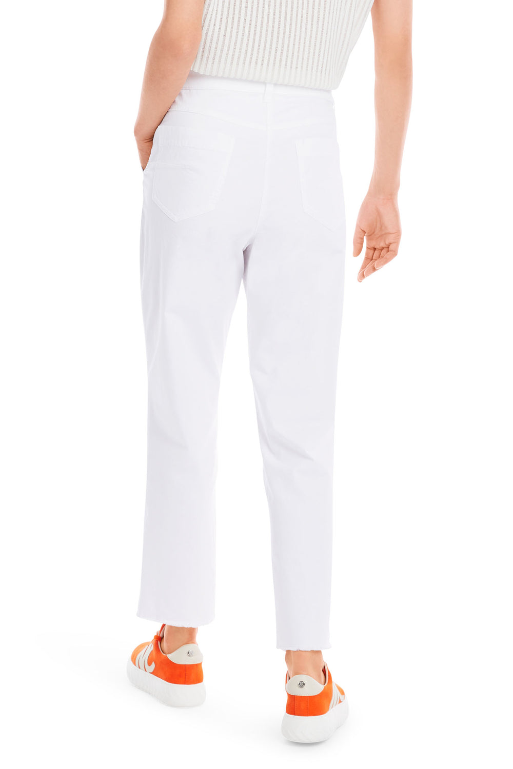 Marc Cain Sports White Cropped Trousers YS 81.50 W34 100 - Olivia Grace Fashion