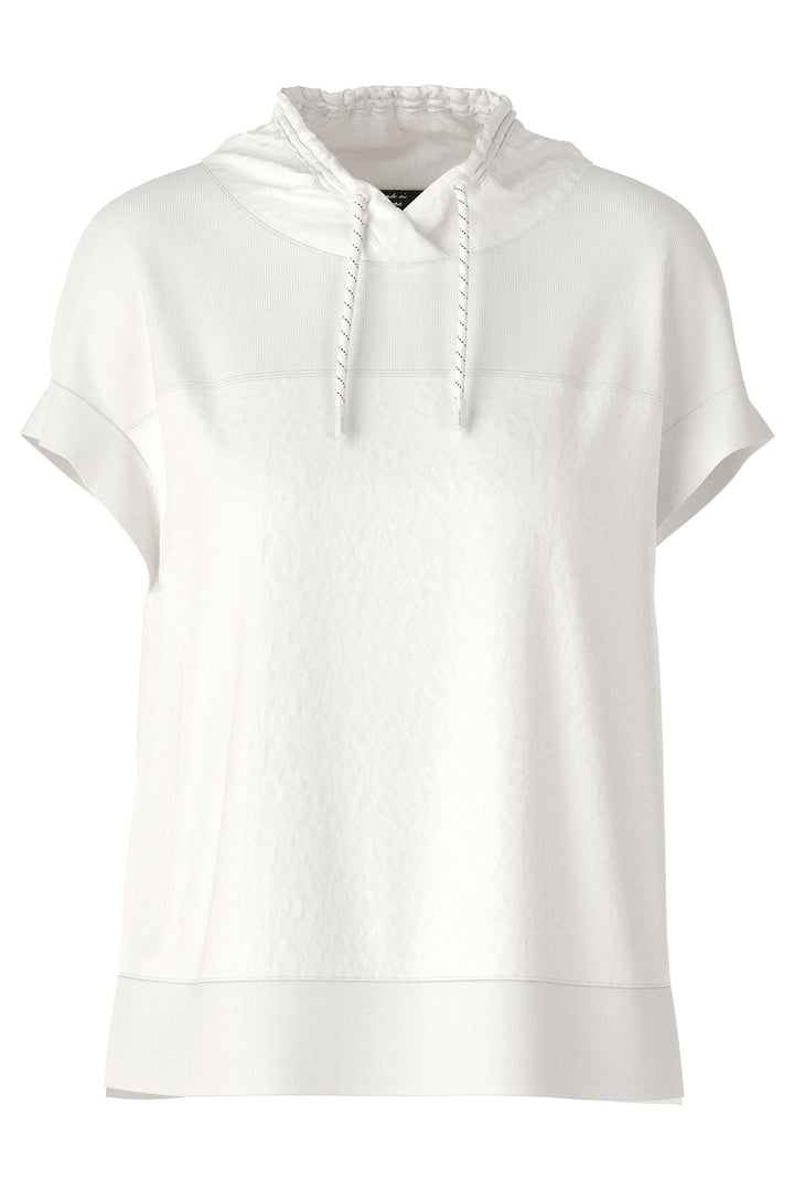 Marc Cain Sports WS 55.02 J67 110 Off White Drawstring Neck Top - Olivia Grace Fashion