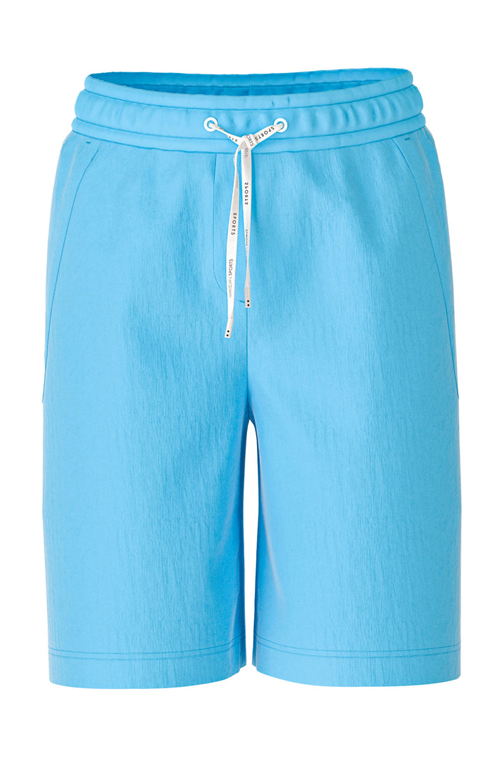 Marc Cain Sports WS 83.02 W03 339 Turquoise Blue Drawstring Shorts - Olivia Grace Fashion