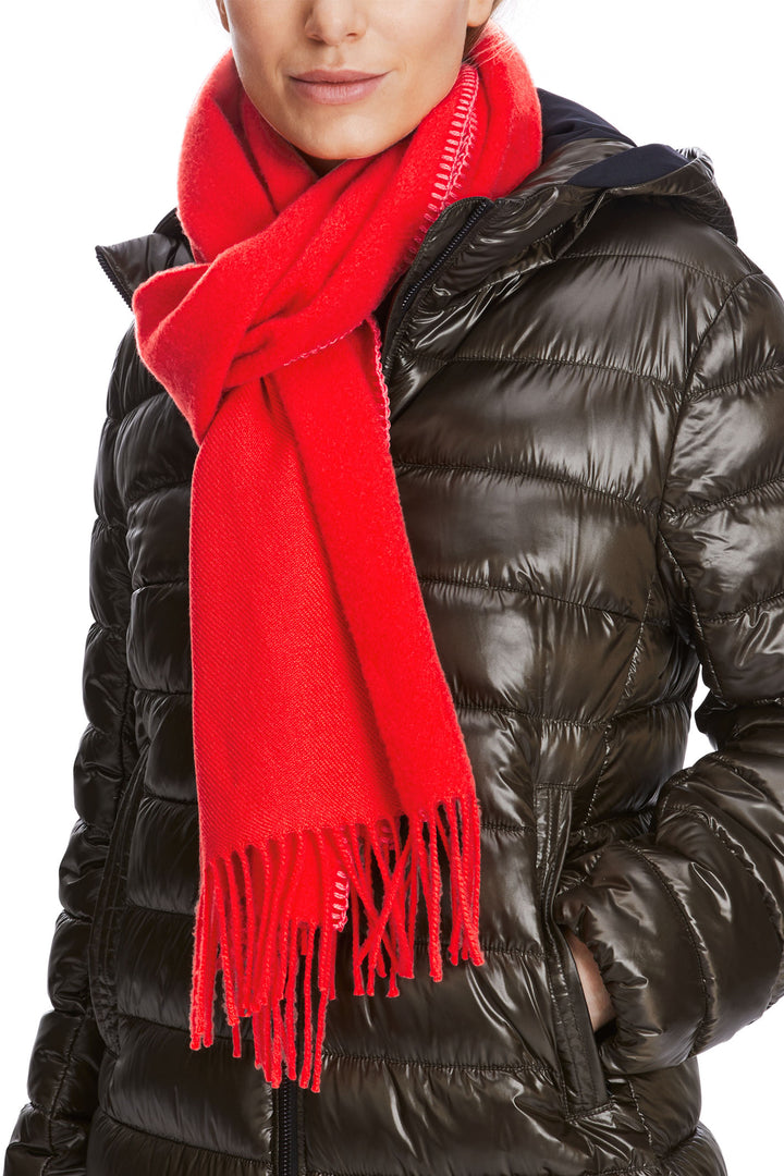 Marc Cain Sports XS B4.09 Z12 Scarf 270 Bright Fire Red