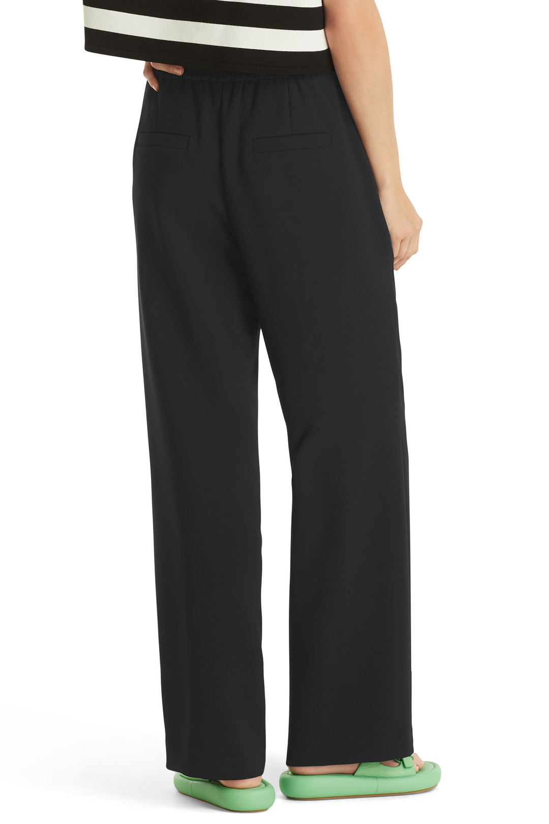 Marc Cain WP 81.15 W65 900 Black Washington Wide Fit Trousers - Olivia Grace Fashion