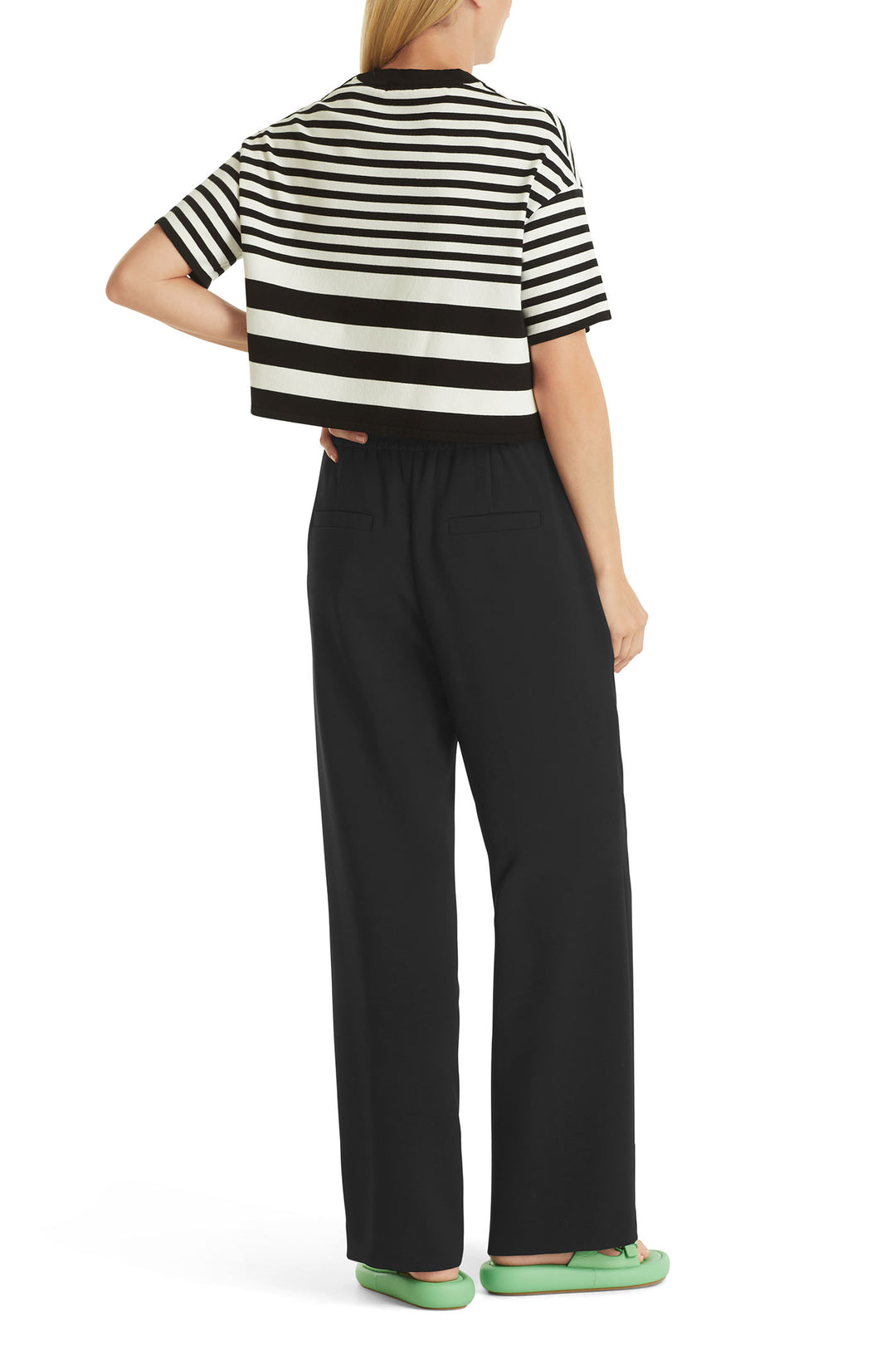 Marc Cain WP 81.15 W65 900 Black Washington Wide Fit Trousers - Olivia Grace Fashion