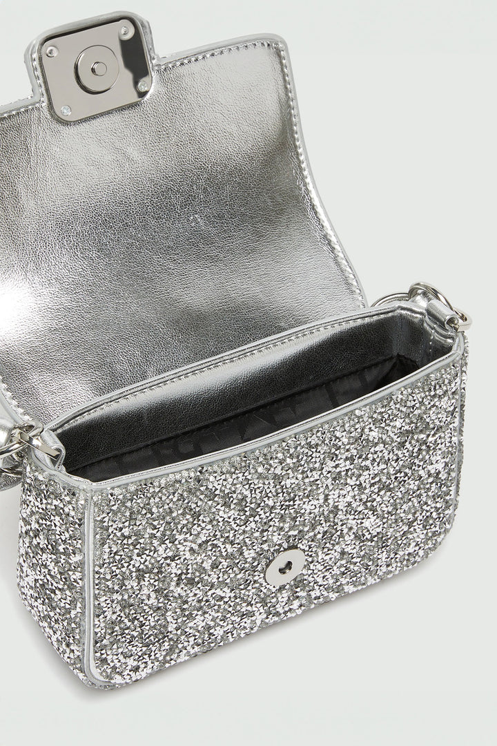 Marella Lontra1 Handbag Silver Rhinestone 2423516066200 - Olivia Grace Fashion