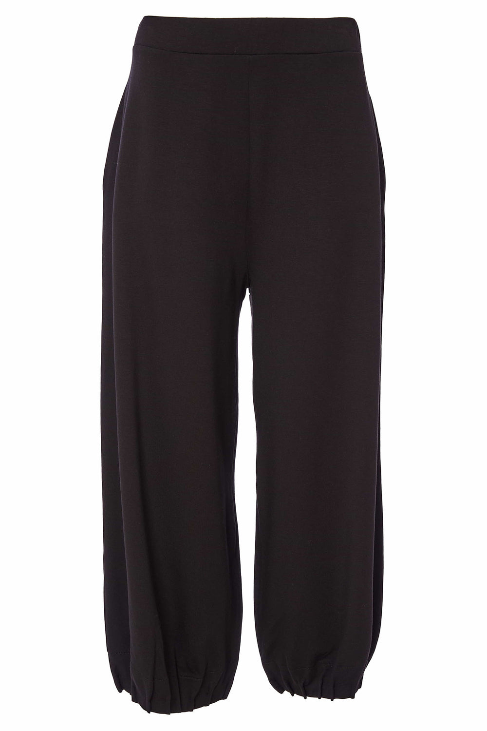 Naya Black Wide Leg Trousers With Tuck Hem Detail NAS25153 09 - Olivia Grace Fashion