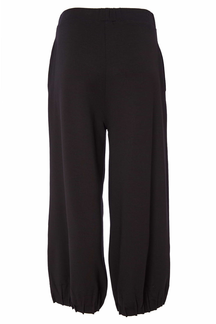 Naya Black Wide Leg Trousers With Tuck Hem Detail NAS25153 09 - Olivia Grace Fashion