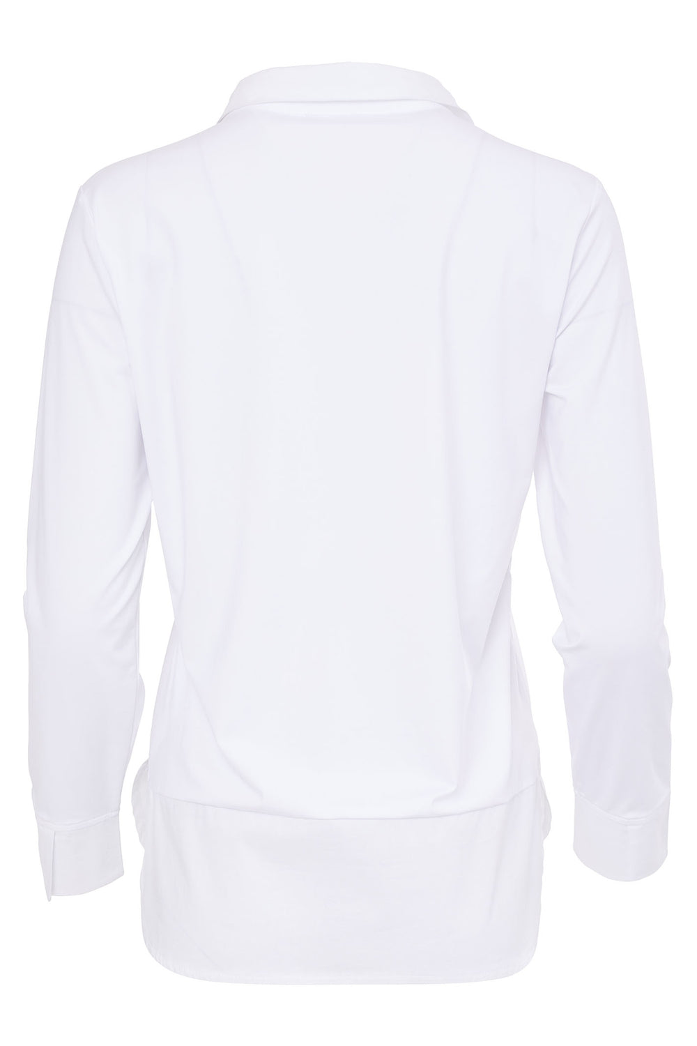 Naya Jersey Hem Panel Blouse White NAW24107 - Olivia Grace Fashion