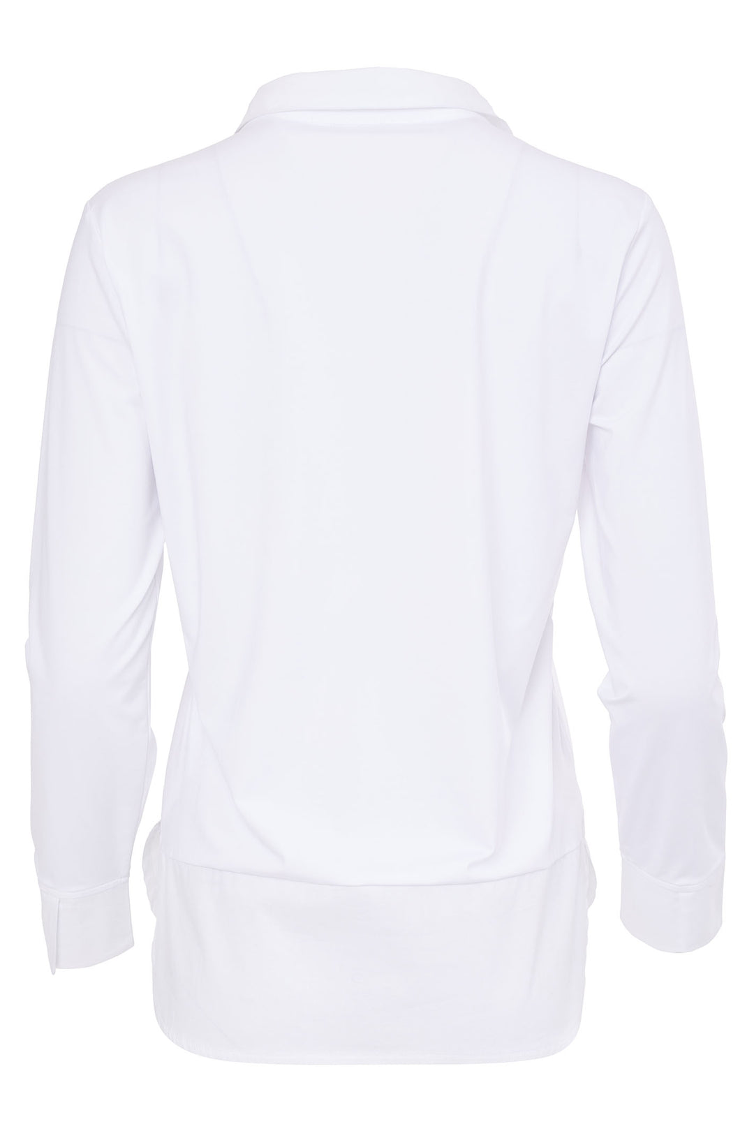 Naya Jersey Hem Panel Blouse White NAW24107 - Olivia Grace Fashion