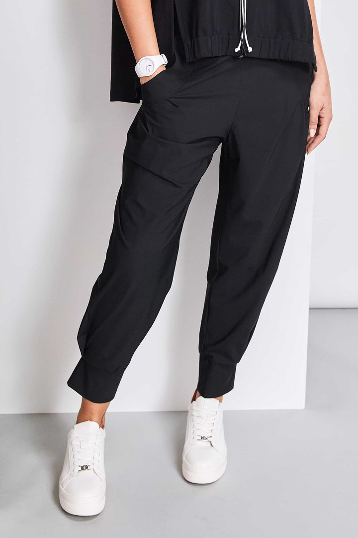 Naya NAS25101 09 Black Trousers Cuff Hem - Olivia Grace Fashion