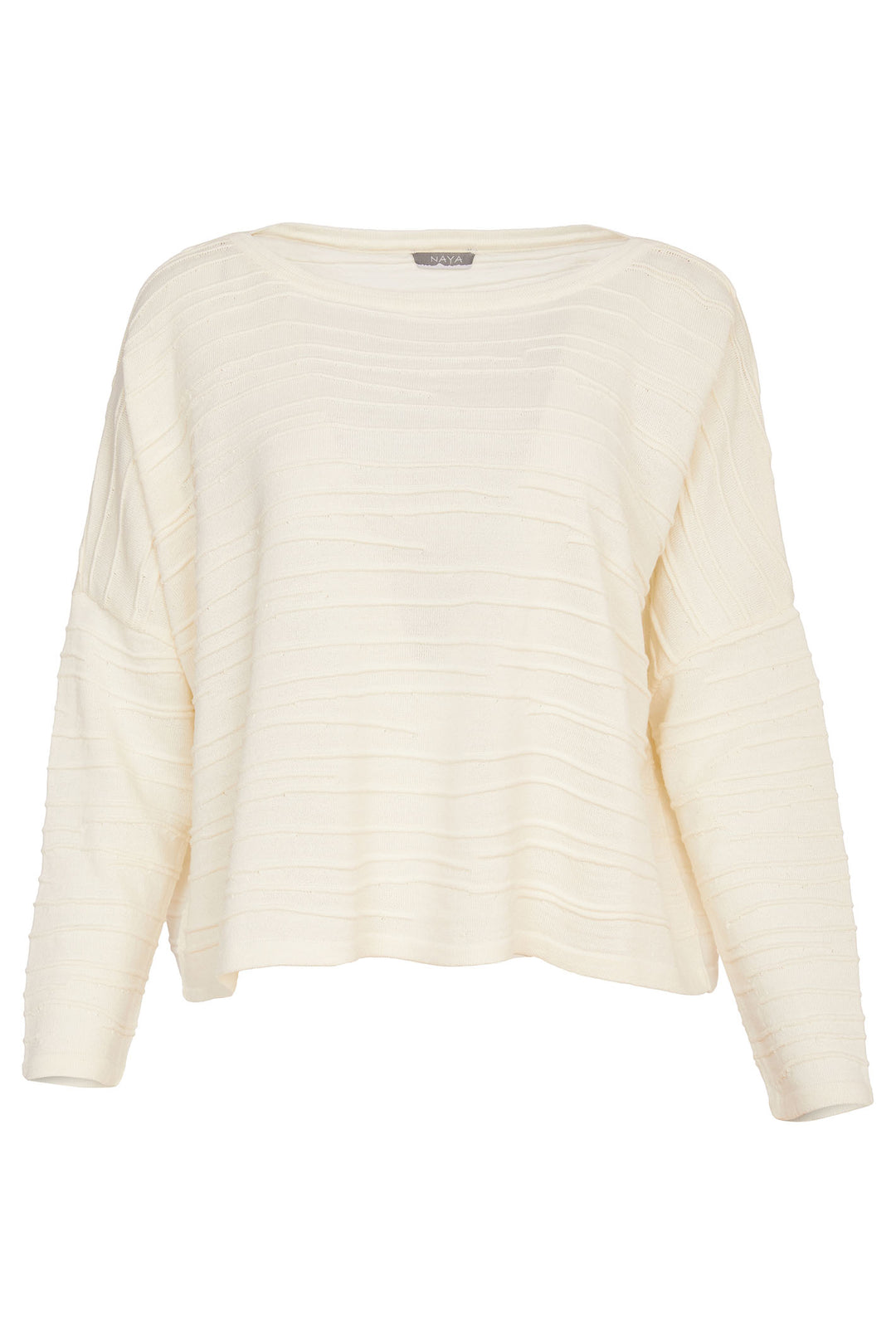 Naya Ribbed Knit Top Cream NAW24205 - Olivia Grace Fashion