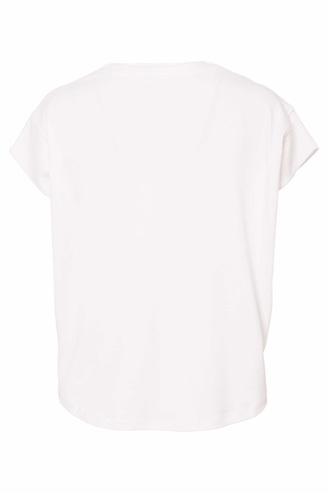 Naya White Boxy V Neck Top NAS25120 01 - Olivia Grace Fashion