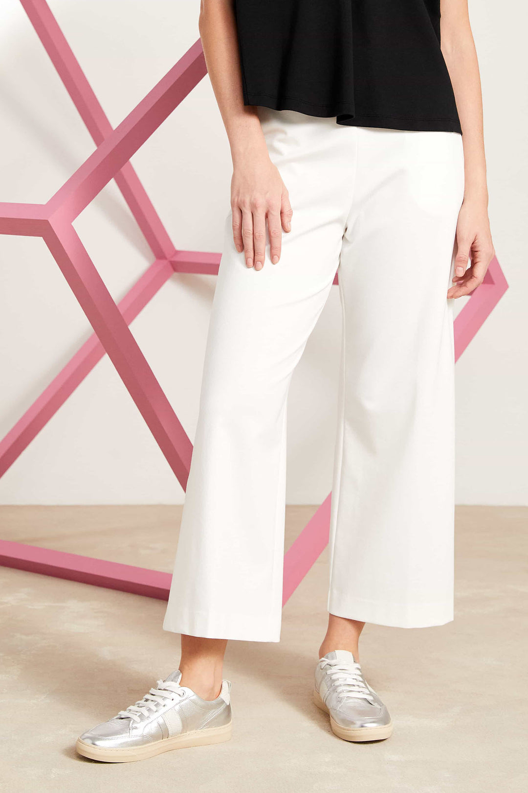 Naya Wide Leg Cream Pull On Trousers NAS25239 12 - Olivia Grace Fashion