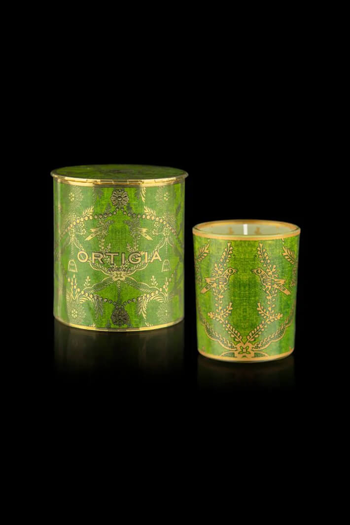 Ortigia Sicilia Decorated Lime Candle - Olivia Grace Fashion