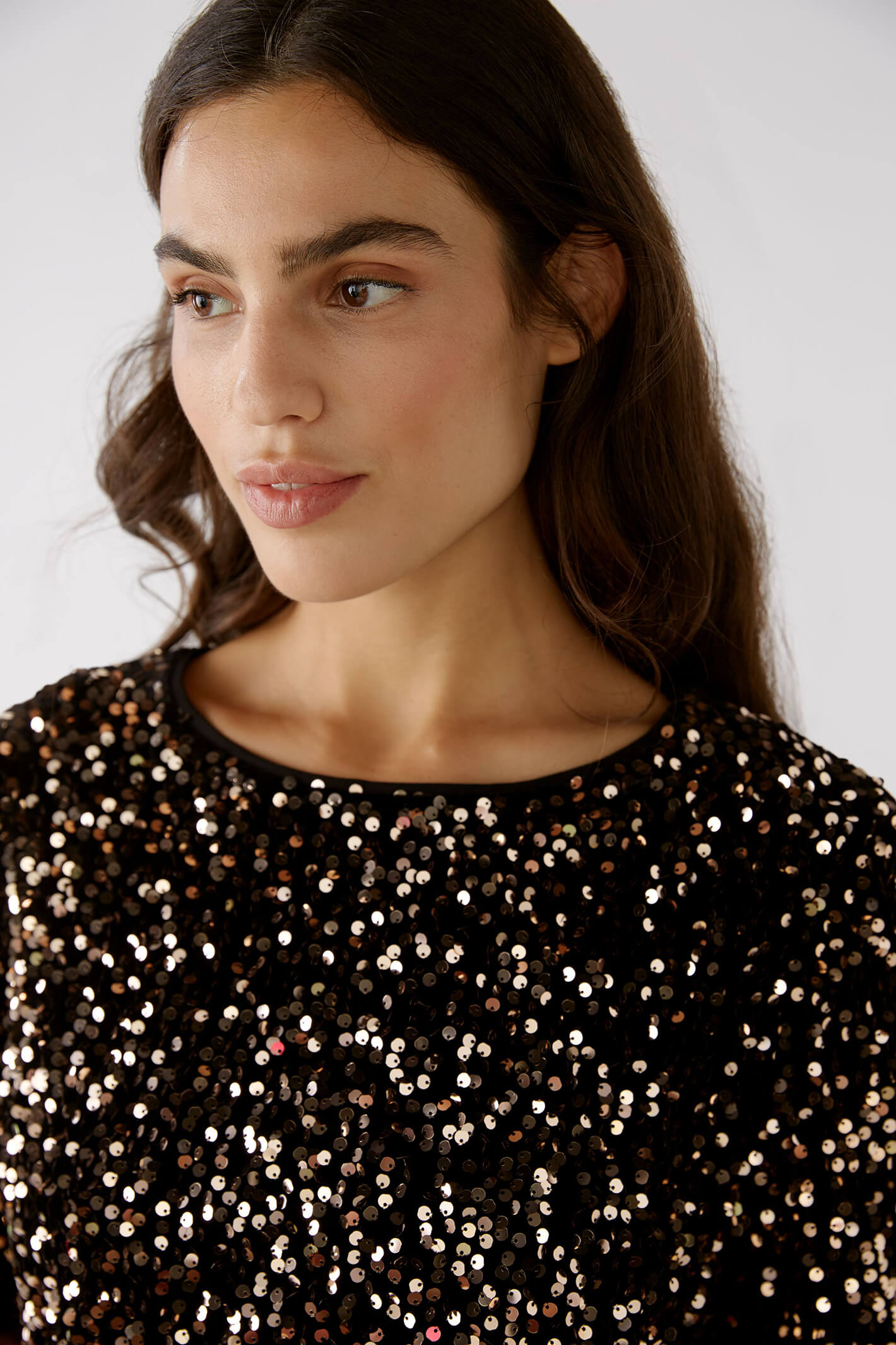 Black and gold sequin tops best sale