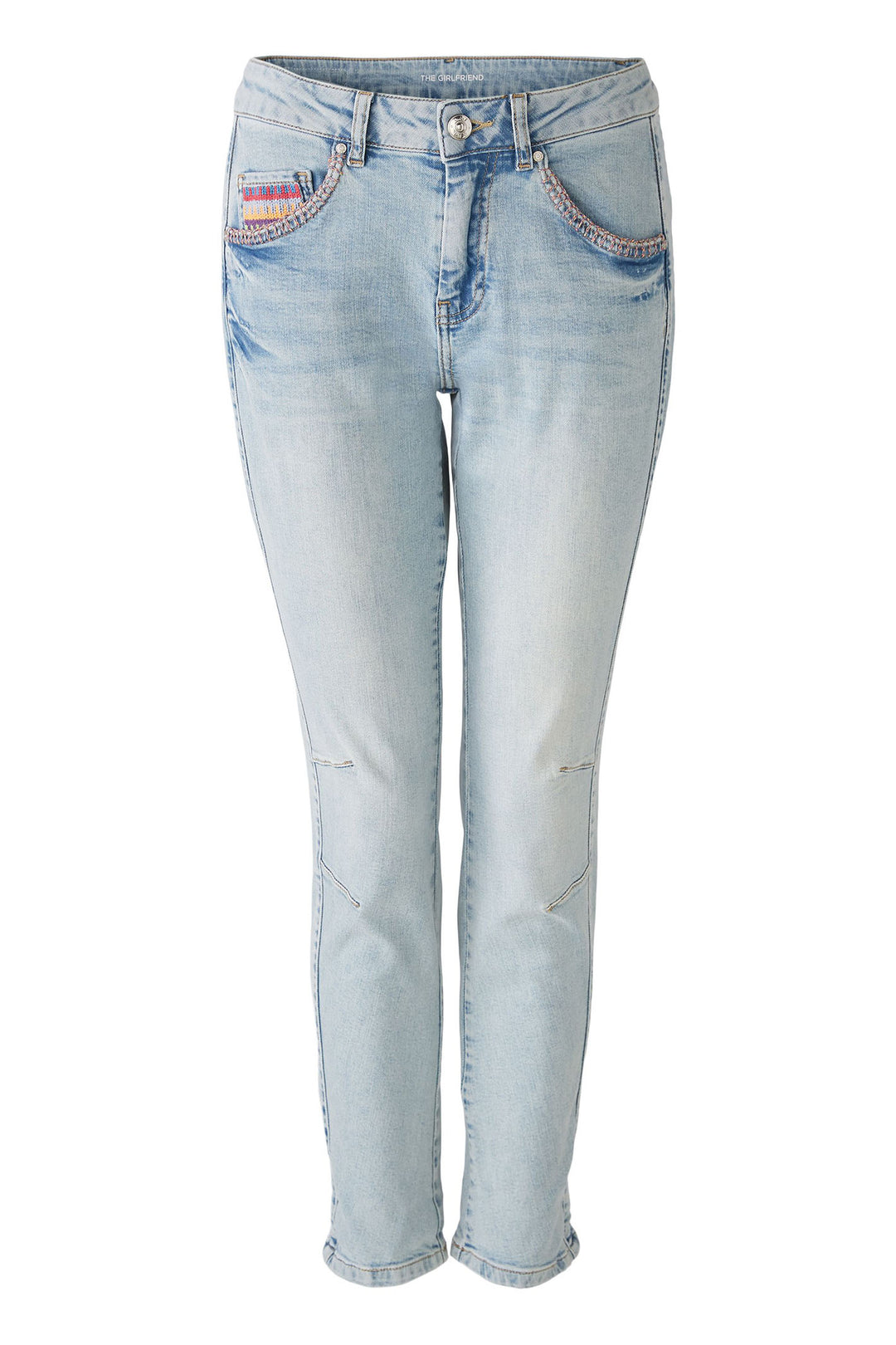 Oui 86805 Blue Denim Pre Fade Jeans - Olivia Grace Fashion